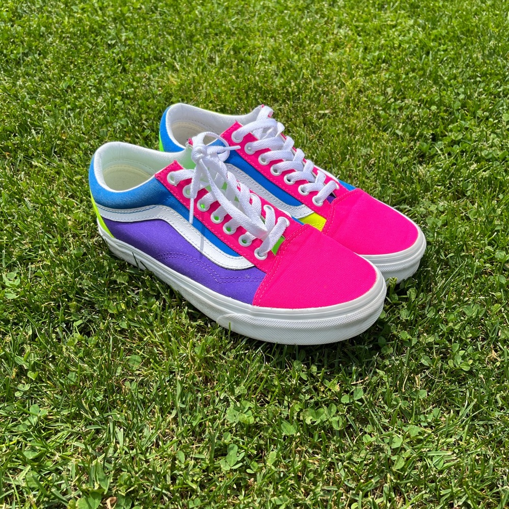 SOLD on Mercari Vans Low High Neon Skate Shoe Sneaker